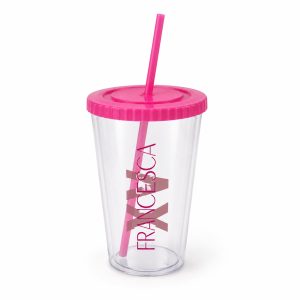 VASO ACRILICO CON TAPA 500cc full color